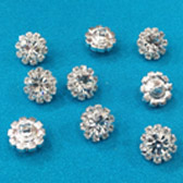 Crystal Flower Button 10mm